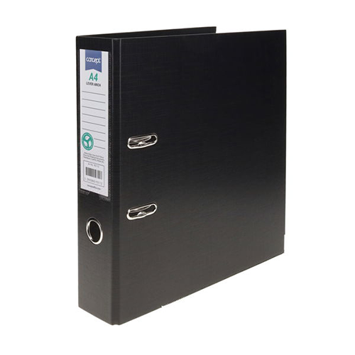 Black Linen Effect A4 Lever Arch