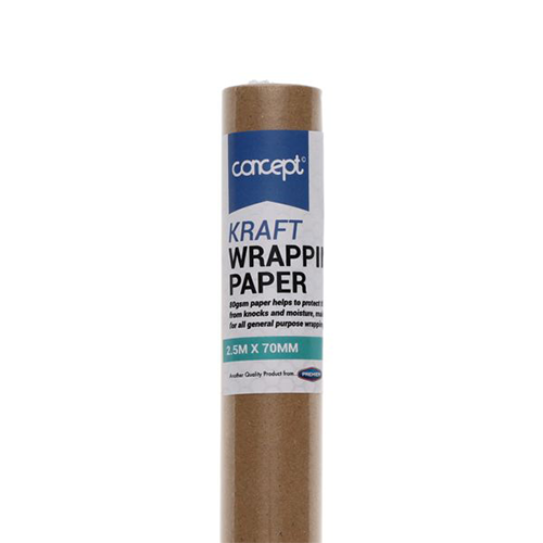 70cm x 2.5m Rolll of Brown Kraft paper