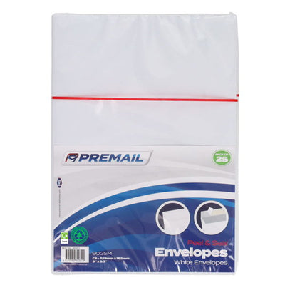 20 x White C5  Peel and Seal Envelopes for A5