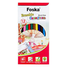 12 Erasable Wood Free Colouring Pencils