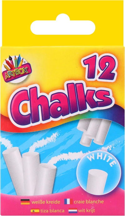 12 x White Chalk Sticks