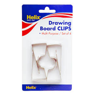 Helix Drawing Board Clips Pack of 4