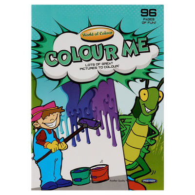 Premier 96 Page A4 Colouring Book Green