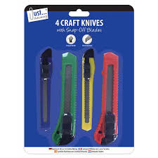 4 x Retractable Craft Knifes