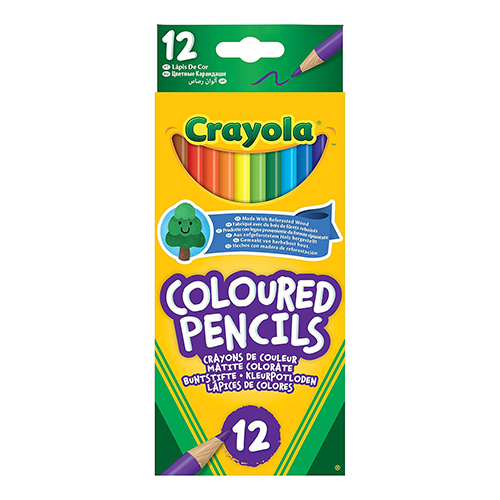 CRAYOLA Colouring Pencils - Assorted Colours (Pack of 12)