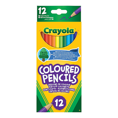 CRAYOLA Colouring Pencils - Assorted Colours (Pack of 12)