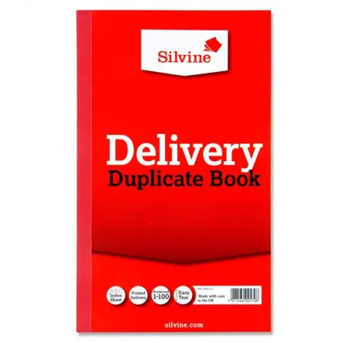 Delivery Notebook Silvine 613 Duplicate Delivery Note Book 8x5