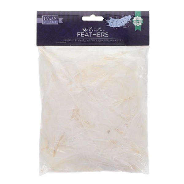 White Feathers Assorted 20gm Bag