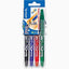 PILOT Frixion Rollerball 0.7mm Set to Go Pack of 4- Black/Blue/Red/Green