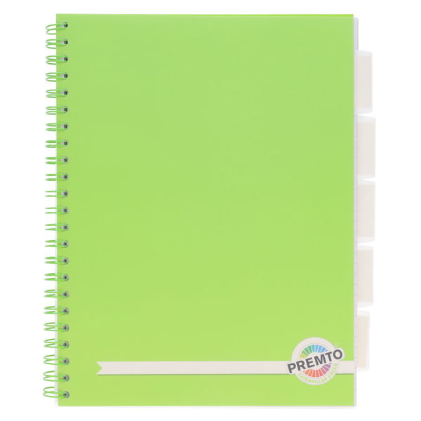 Premtone A4 5 Subject Notebook Choice of Colour