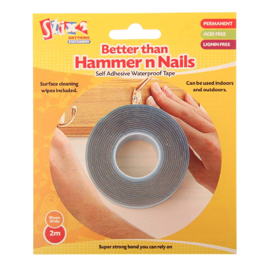 Better Than Hammer n Nails Self Adhesive Waterproof Double Sided Tape