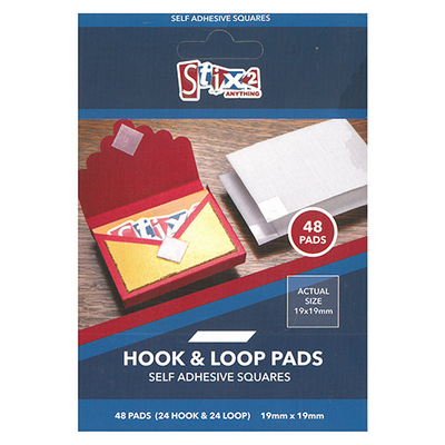 Stix2 Hook & Loop Pads Permanent 48 Pads