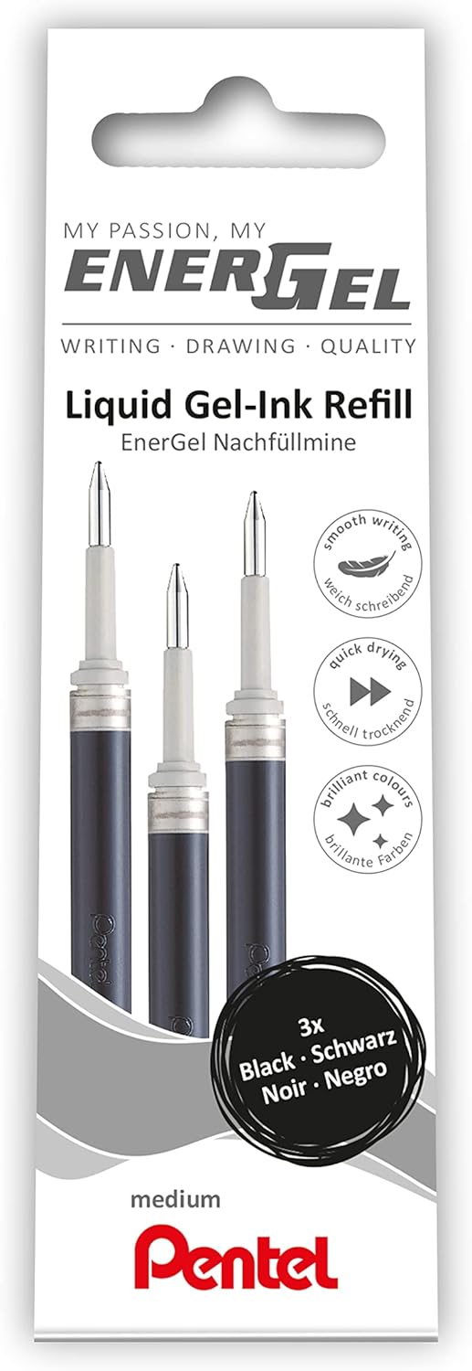 3 x Pentel LR7 EnerGel Refills 8 Colour Choice
