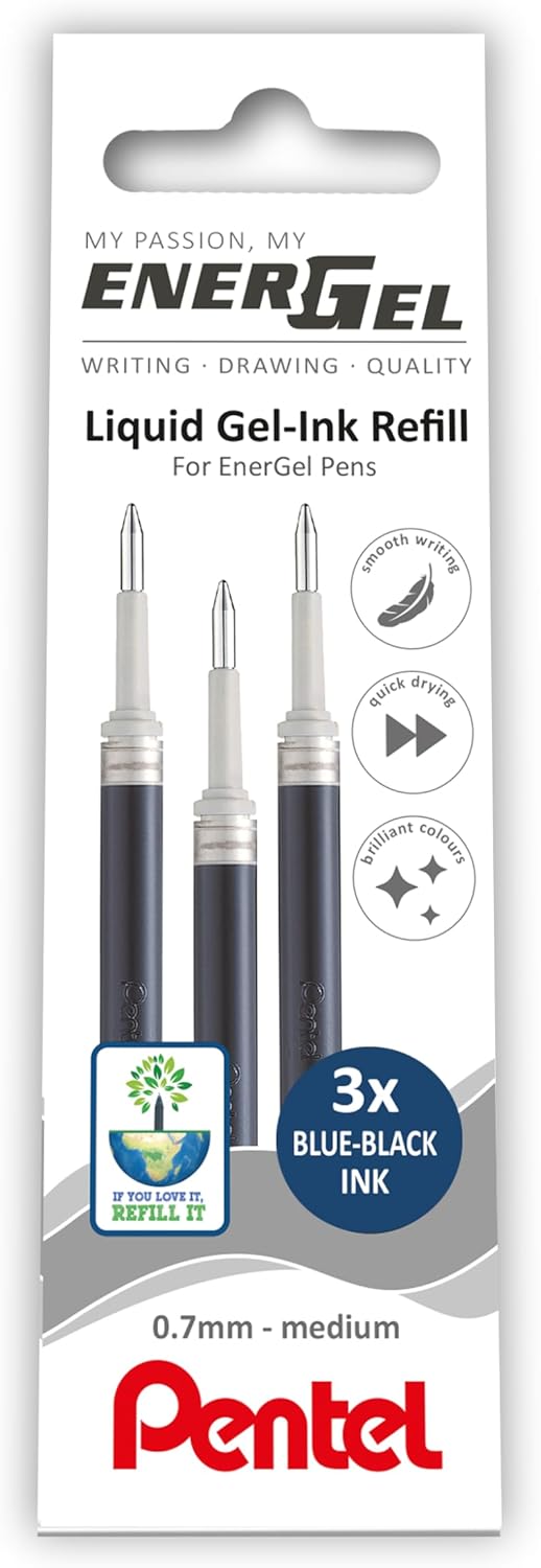 3 x Pentel LR7 EnerGel Refills 8 Colour Choice