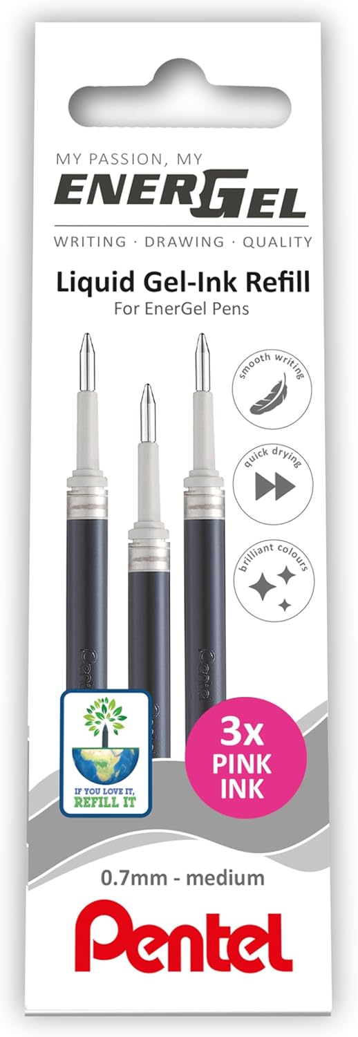 3 x Pentel LR7 EnerGel Refills 8 Colour Choice