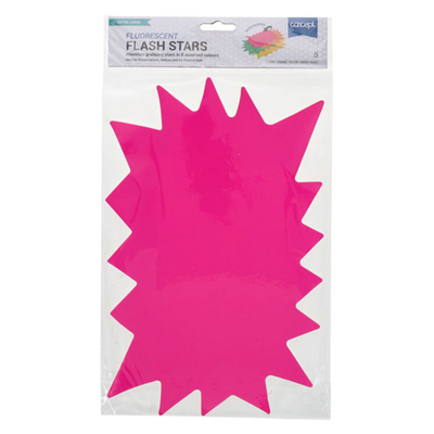 Premier Stationery Premier Depot Large Flash Star (Pack of 5), Muti