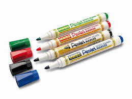 Pentel MW85 Medium Whiteboard Markers 4 Colours