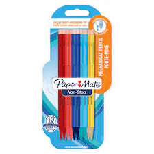 Paper Mate Non Stop Mechanical Pencil HB 0.7mm - Assorted Colours x 10