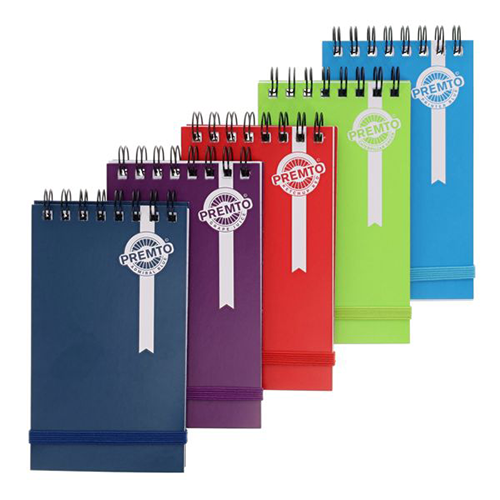 Mini Spiral Notebook With Elastic - Asst