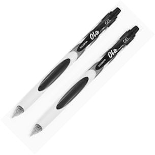 Zebra Pen 2 x Ola Gel Black Ink Retractable Pens