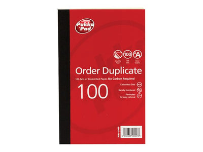 Duplicate Order Book Carbonless
