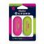 Helix Oxford Clash Twin Pack of Erasers - Pink & Green