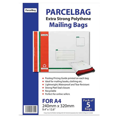 Pack of 5 x A4+ Mail Bag 24 x 32cm