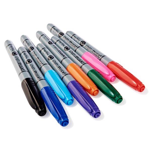 Pro:Scribe 8 x Permanent Markers Assorted Colours
