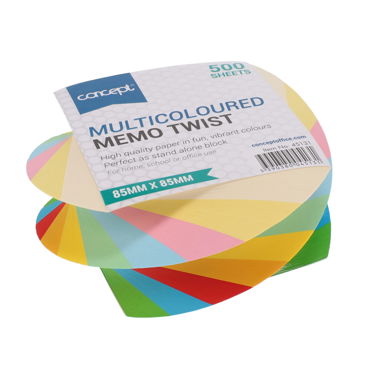 Multicoloured Twist Memo Block - 500 Sheets