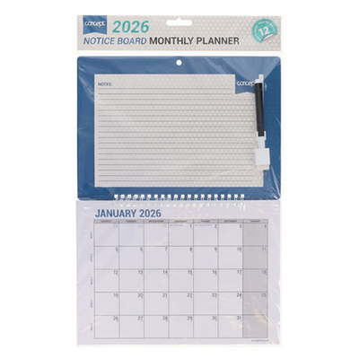 2026 Notice Board Monthly Planner