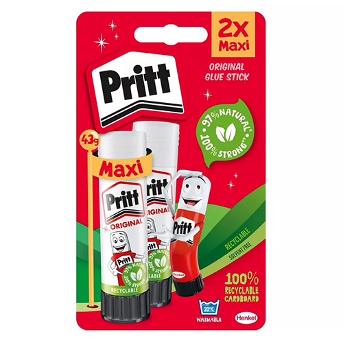 Pritt Stick Glue 43g Large 2 Pack