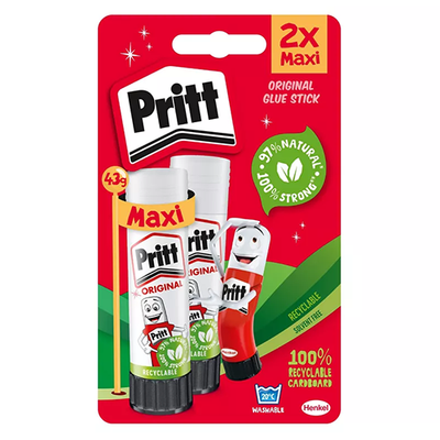 Pritt Stick Glue 43g Large 2 Pack
