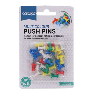 Premier Stationery Multicolour Map Push Pins Pack - 30