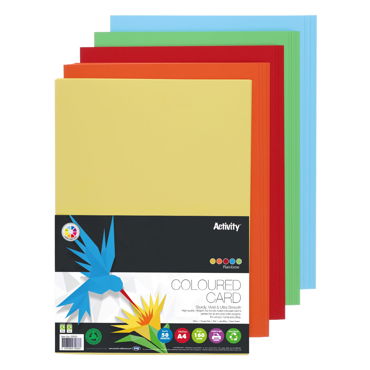 A4 Packs of 160gsm Card Choice of 16 Colours
