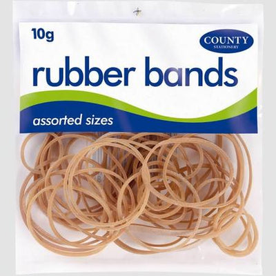 10gm Bag Mixed Sizes Elastic Bands