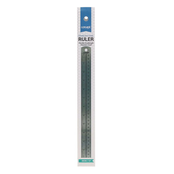 Stainless Steel Straight Edge Ruler - 12" 300mm 30cm
