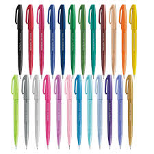 Pentel Brush Sign Pen SES15C - Brush Nib - Fibre Tip