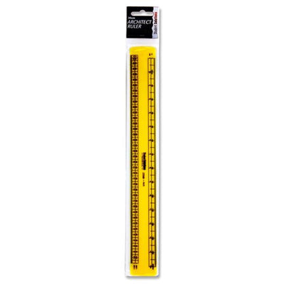 30cm Technical Architect Scale Ruler: 1: 5, 1: 50, 1: 1250 & 1: 2500