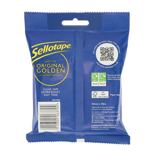 Sellotape Original Golden Tape - 24mm x 50m