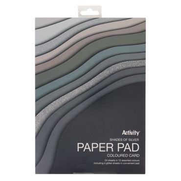 A4 180gsm Paper Pad Coloured Card 8 Options