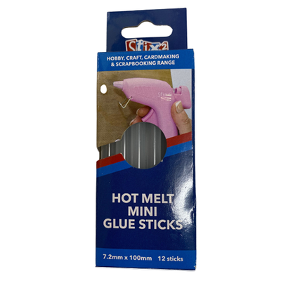STIX2 7.2mm x 10mm Hot Glue Gun Refill Sticks Pack of 12