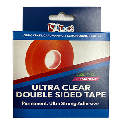 Stix2 Ultra Clear Permanent Double Sided Tape 5 Sizes
