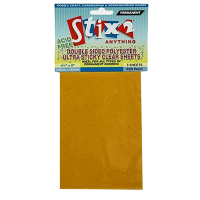 Stix2 Double Sided Polyester Ultra Sticky Clear Adhesive Sheets