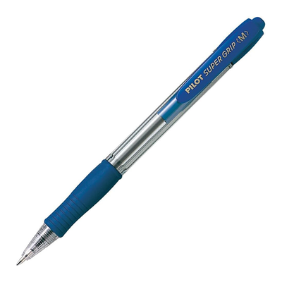 Pilot Super Grip M Blue Retractable Ballpoint Pens - included in our Buy 2 Get One Free Promotion (Copy)