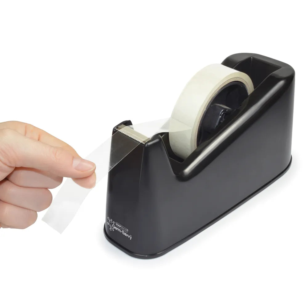 Rapesco Germ-Savvy Antibacterial 500 Heavy Duty Tape Dispenser Black