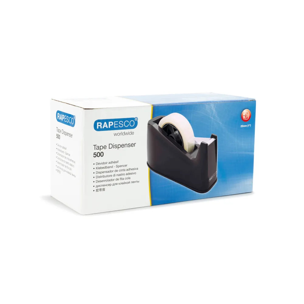 Rapesco Germ-Savvy Antibacterial 500 Heavy Duty Tape Dispenser Black