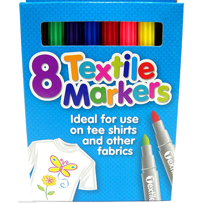 8 x Tiger Textile Markers - Assorted Colours