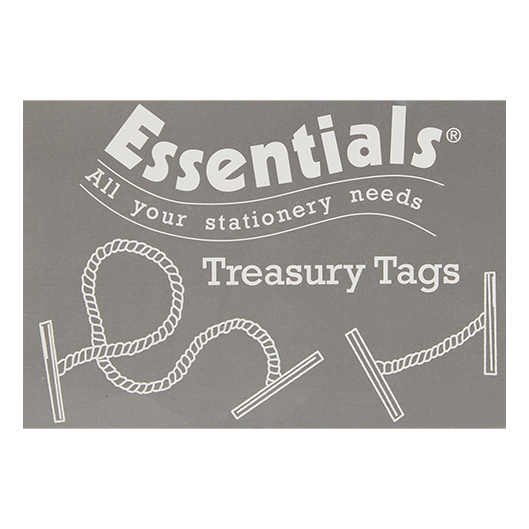 Essential Green Treasury Tags With Plastic Ends - Boxes of 100
