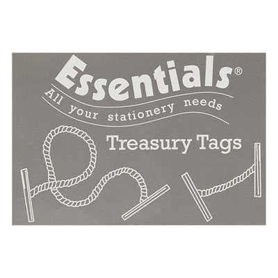 Essential Green Treasury Tags With Plastic Ends - Boxes of 100