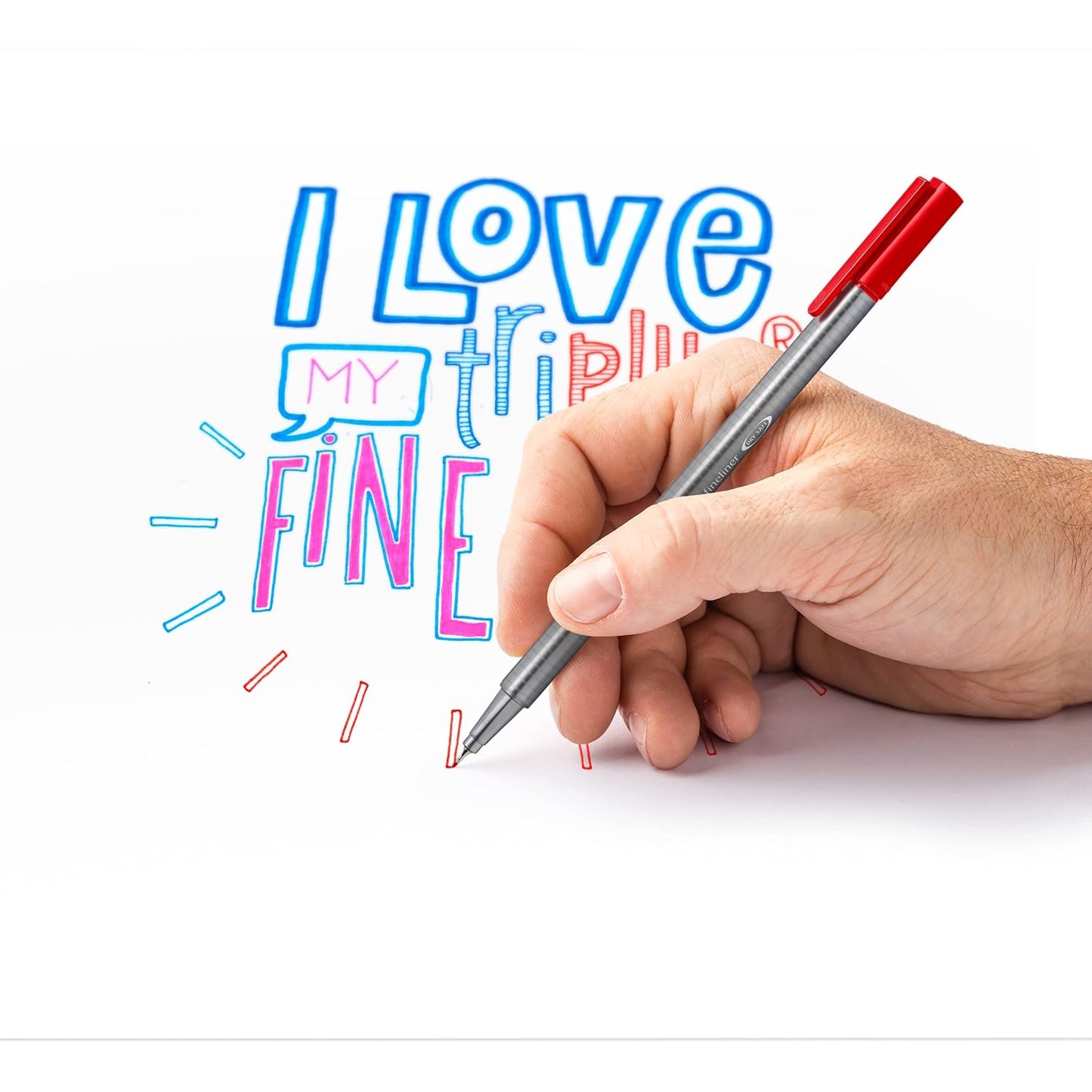 Staedtler ST 334 SB10 Triplus Fineliner Assort Pen (Pack of 10)